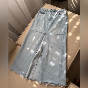 Reformation maxi denim skirt